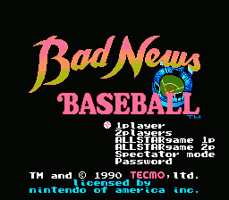 Bad News Baseball screenshot 3 for NES